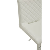 Table & Bar Stools Dynasty Bar Chair In White Leather Effect