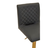Dynasty Bar Chair In Dark Grey With Leather Effect - SE Home