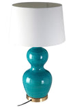 Table Lamp With Blue Ceramic Base - SE Home