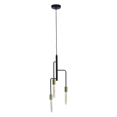 Lagona 3 Bulb Gold And Black Pendant Light