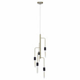 Lagona 5 Bulb Antique Brass Pendant Light - SE Home