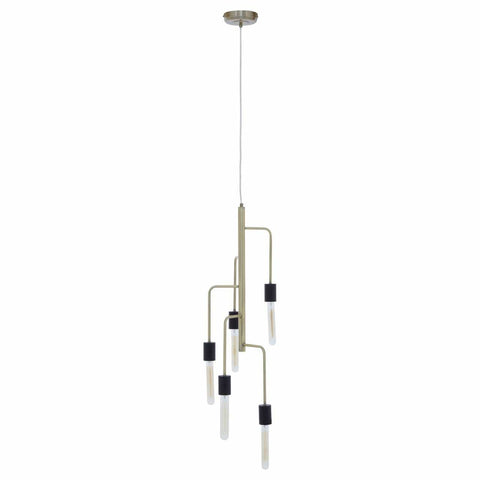 Lagona 5 Bulb Antique Brass Pendant Light - SE Home