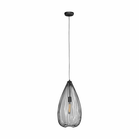 Lavis Teardrop Black Finish Pendant Light