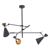 Linox 3 Shade Black And Gold Pendant - SE Home