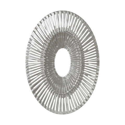 Oval Silver Wall Sculpture - SE Home