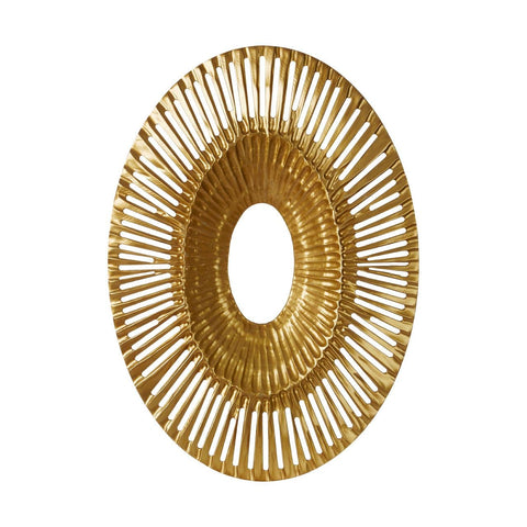 Arts & Crafts Oval Gold Wall Sculpture