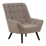 Stockholm Grey Curved Chair - SE Home