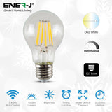 Smart WiFi Dimmable CCT GLS 8.5W LED Filament Bulb 2 x Pack - SE Home