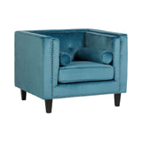 Felisa Blue Velvet Chair - SE Home
