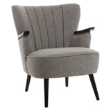 Hampstead Grey Fabric Armchair - SE Home