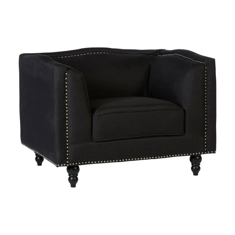 Feya Black Fabric Chair - SE Home