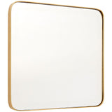 Mirrors Gold Finish Square Wall Mirror