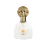 Larkin Clear Glass Wall Light - Brass