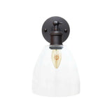 Potter Clear Glass Wall Light - Bronze - SE Home