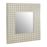 Champagne Finish 3D Geometric Wall Mirror - SE Home