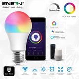 Smart Lighting Smart WiFi Dimmable GLS 9W LED Bulb (E27) RGB+W+WW 2 X Pack