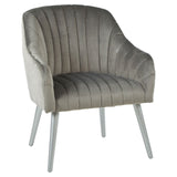 Louxor Grey Fabric Armchair - SE Home