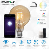 Smart WiFi Dimmable CCT G95 8.5W LED Filament Bulb 2 x Pack - SE Home