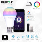 Smart Lighting Smart WiFi Dimmable GLS 9W LED Bulb (B22) RGB+W+WW  2 x Pack