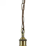 Du Maurier Prismatic Stepped Dome Glass Pendant Light - Antique Brass - SE Home