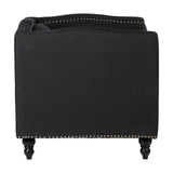 Feya Black Fabric Chair - SE Home