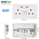 Smart WiFi Twin Socket 13A with 2 USB - SE Home