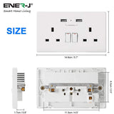 Smart Switches & Sockets Smart WiFi Twin Socket 13A with 2 USB