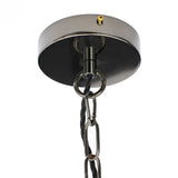 Lawrence Clear Elongated Dome Glass Pendant Light - Black Nickel - SE Home