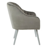 Louxor Grey Fabric Armchair - SE Home
