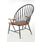 New Foundry Walnut Wood And Metal Armchair - SE Home
