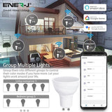 Smart Lighting Smart WiFi Dimmable GU10 5W LED Bulb RGB+W+WW 2 x Pack