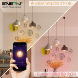 Smart WiFi Dimmable GLS 9W LED Bulb (B22) RGB+W+WW 2 x Pack - SE Home