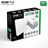 1 Gang Wireless Kinetic Light Switch + Non Dimmable & WiFi 5A RF Receiver Bundle Kit - SE Home