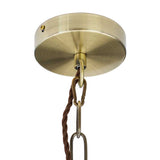 Du Maurier Prismatic Stepped Dome Glass Pendant Light - Antique Brass
