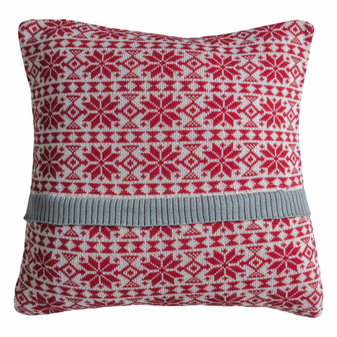 Luxurious Cushions Knitted Ireland Cushion Red