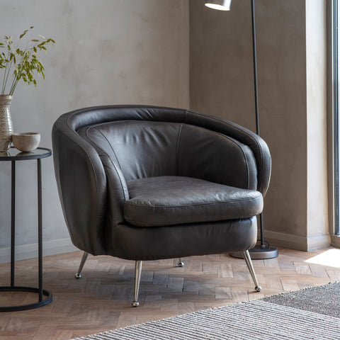Arm Chairs, Recliners & Sleeper Chairs Milano Chair Leather Black