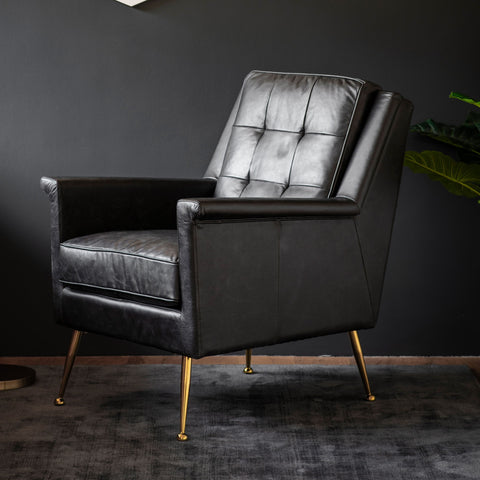 Arm Chairs, Recliners & Sleeper Chairs Maestro Armchair Leather Black