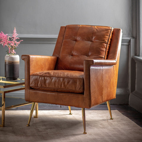Arm Chairs, Recliners & Sleeper Chairs Maestro Armchair Leather Brown