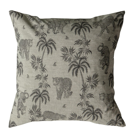Luxurious Cushions Leopard Cushion Grey