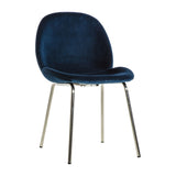 Arm Chairs, Recliners & Sleeper Chairs 2 Pack - Dahlia Dining Chair Velvet - Blue