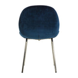 Arm Chairs, Recliners & Sleeper Chairs 2 Pack - Dahlia Dining Chair Velvet - Blue