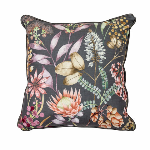 Luxurious Cushions Edwardian Floral Cushion Grey