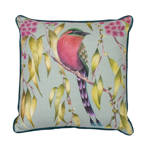 Luxurious Cushions Edwardian Bird Cushion Teal