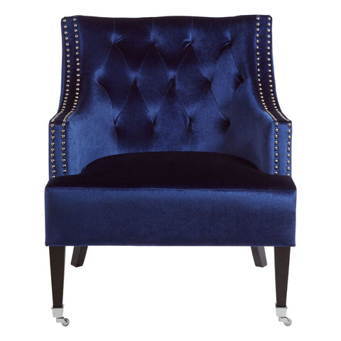 Arm Chairs, Recliners & Sleeper Chairs Oxfordshire Blue Velvet Chair