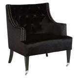 Arm Chairs, Recliners & Sleeper Chairs Oxfordshire Black Velvet Chair