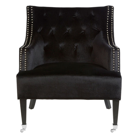 Oxfordshire Black Velvet Chair - SE Home