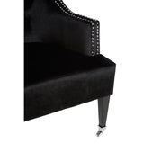 Arm Chairs, Recliners & Sleeper Chairs Oxfordshire Black Velvet Chair