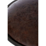 Chicago Bar Stool In Vintage Mocha With Gunmetal Legs And Faux Leather Seat - SE Home