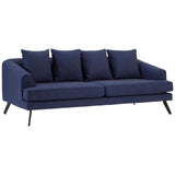 Mylo 3 Seater Navy Fabric Sofa - SE Home