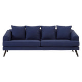 Mylo 3 Seater Navy Fabric Sofa - SE Home